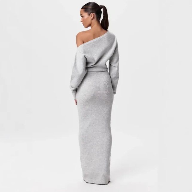 Knit Off-Shoulder Maxi