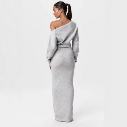Knit Off-Shoulder Maxi