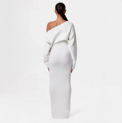 Knit Off-Shoulder Maxi